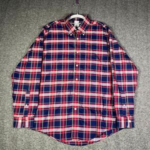 Brooks Brothers Shirt Mens Large Regent Button Down Plaid Long Sleeve